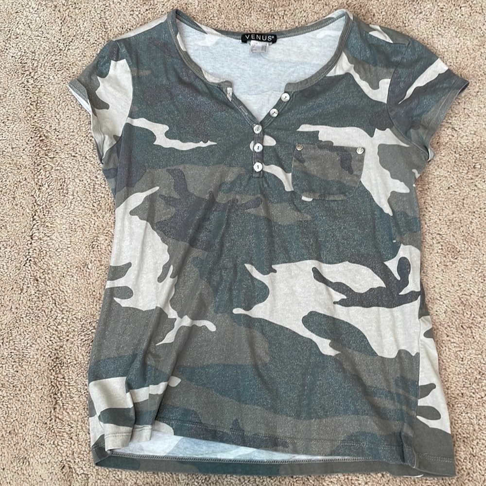 Camo shimmer tee from Venus